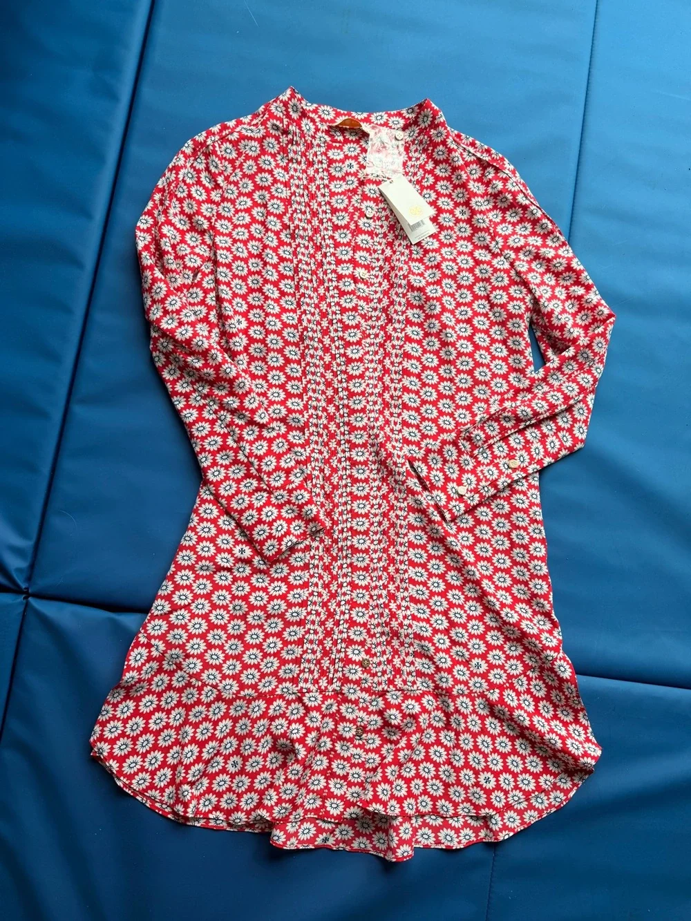 Tory Burch Cora Dress NWT Red Silk Dress Size 8